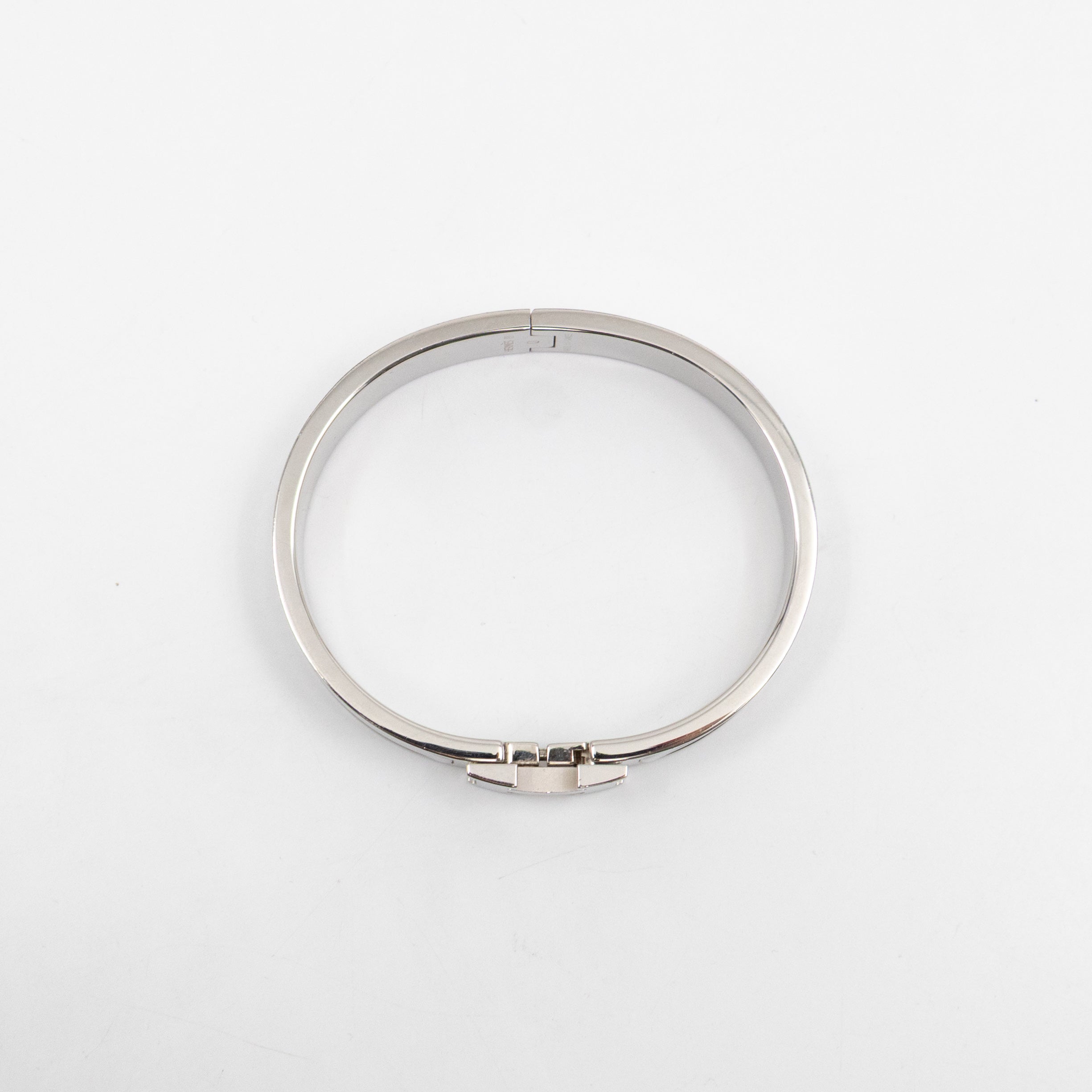 Clic H Bracelet GM White Silver