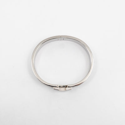 Clic H Bracelet GM White Silver