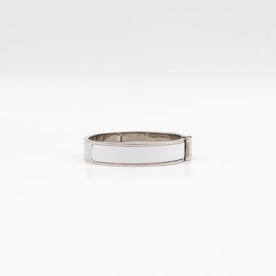 Clic H Bracelet GM White Silver