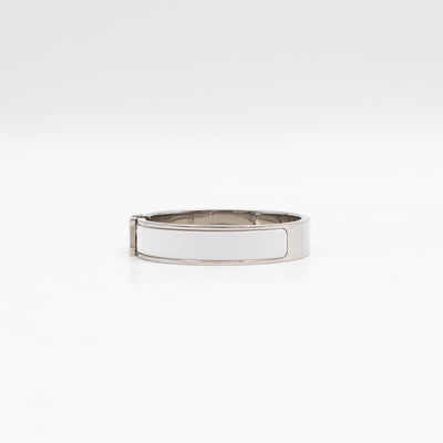Clic H Bracelet GM White Silver