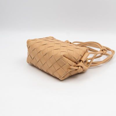 Candy Loop Bag Almond Intrecciato Leather