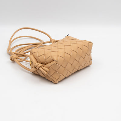 Candy Loop Bag Almond Intrecciato Leather
