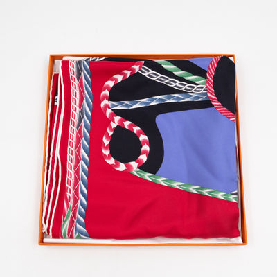 Silk Scarf 90 Robe du Soir Red