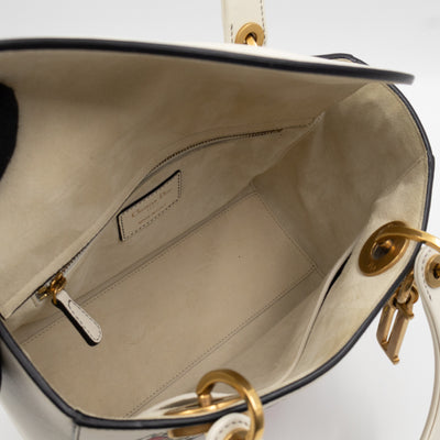 Lady Dior Medium Niki de Saint Phalle Off White Leather