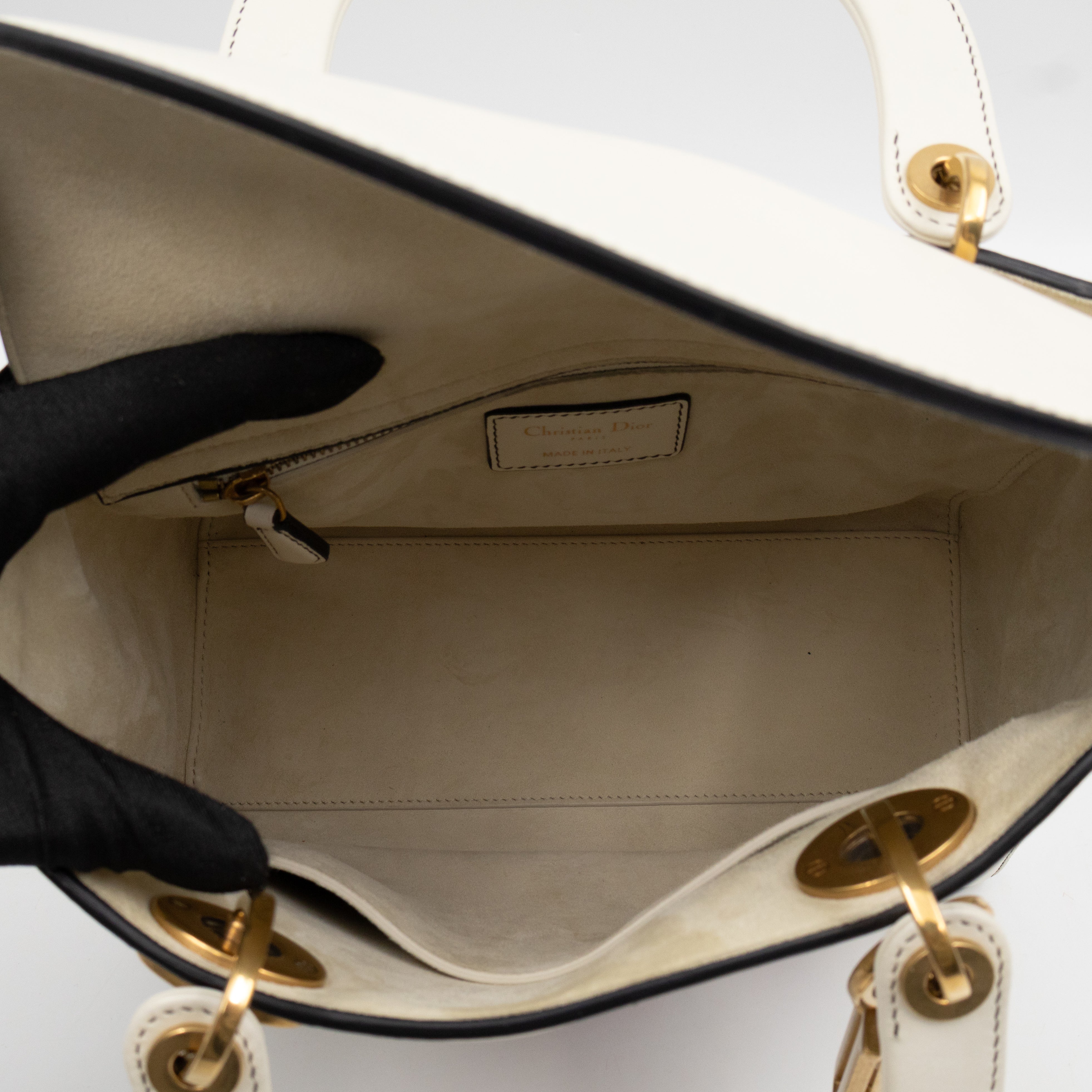 Lady Dior Medium Niki de Saint Phalle Off White Leather