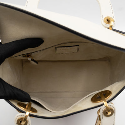 Lady Dior Medium Niki de Saint Phalle Off White Leather