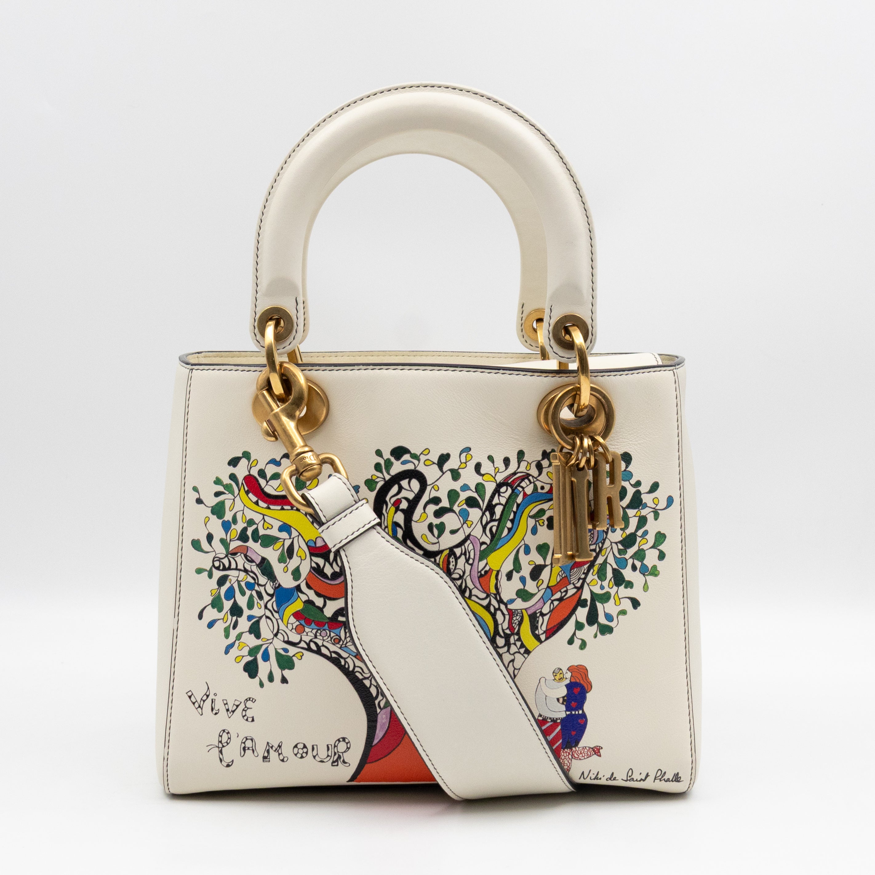 Lady Dior Medium Niki de Saint Phalle Off White Leather