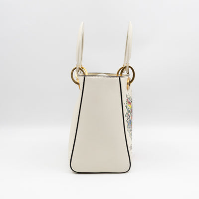 Lady Dior Medium Niki de Saint Phalle Off White Leather