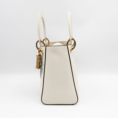 Lady Dior Medium Niki de Saint Phalle Off White Leather