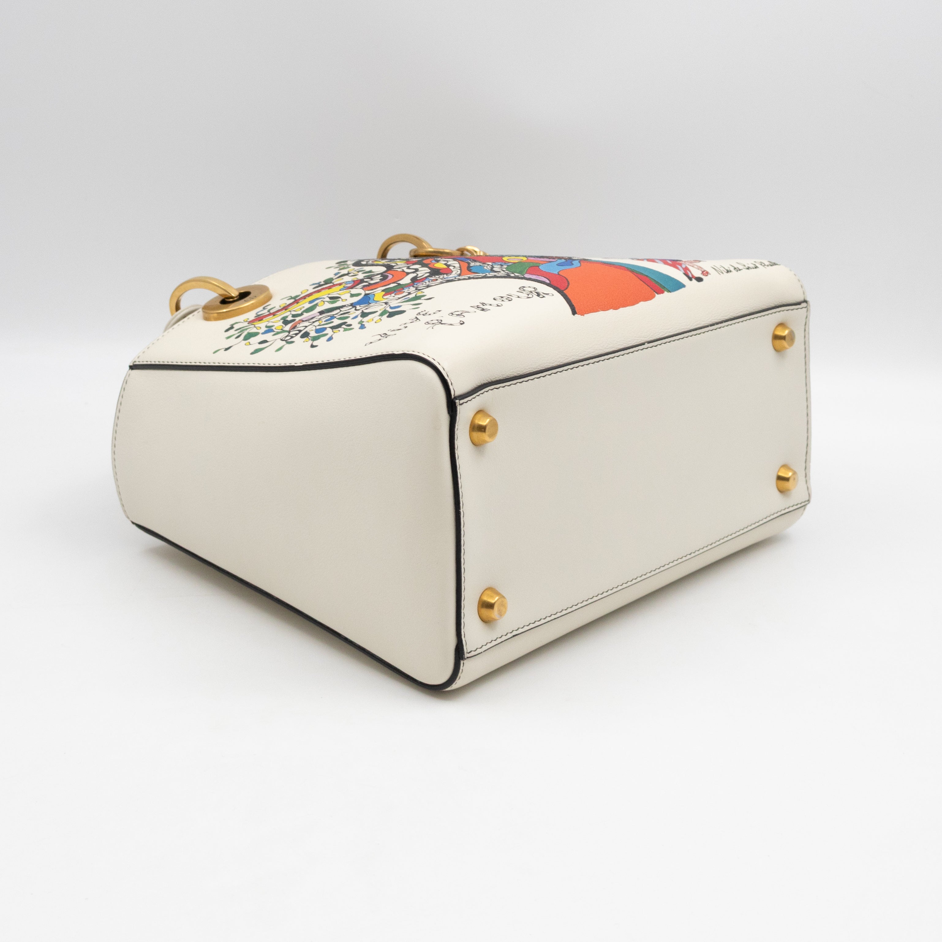 Lady Dior Medium Niki de Saint Phalle Off White Leather