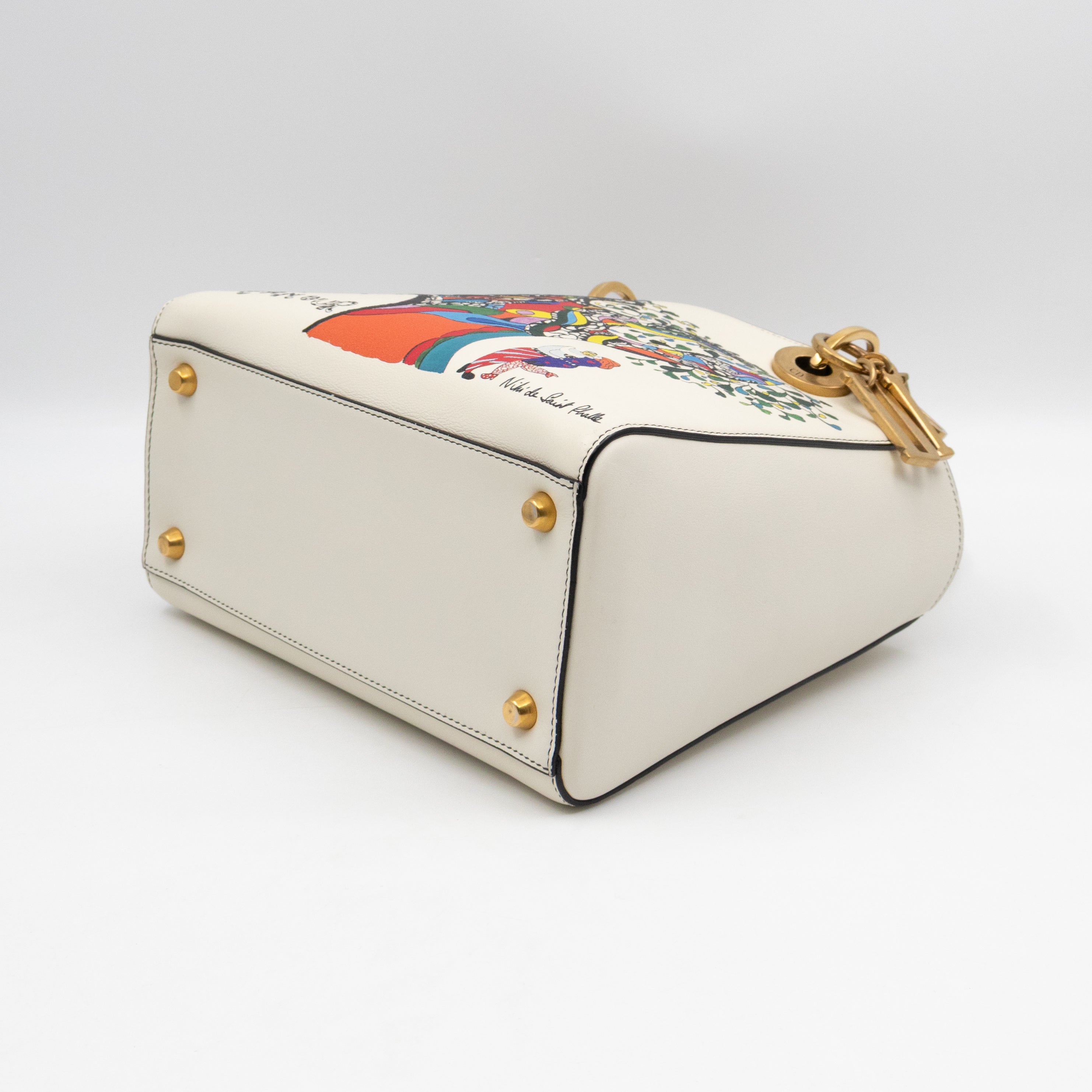 Lady Dior Medium Niki de Saint Phalle Off White Leather