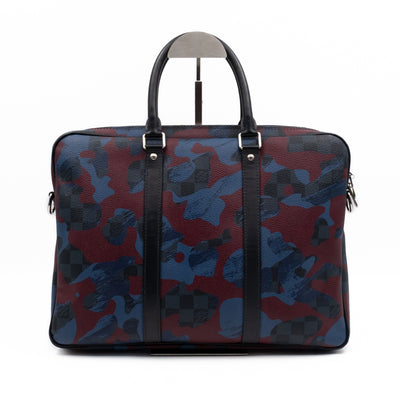 Porte Documents Voyage PM Briefcase Damier Cobalt Camouflage