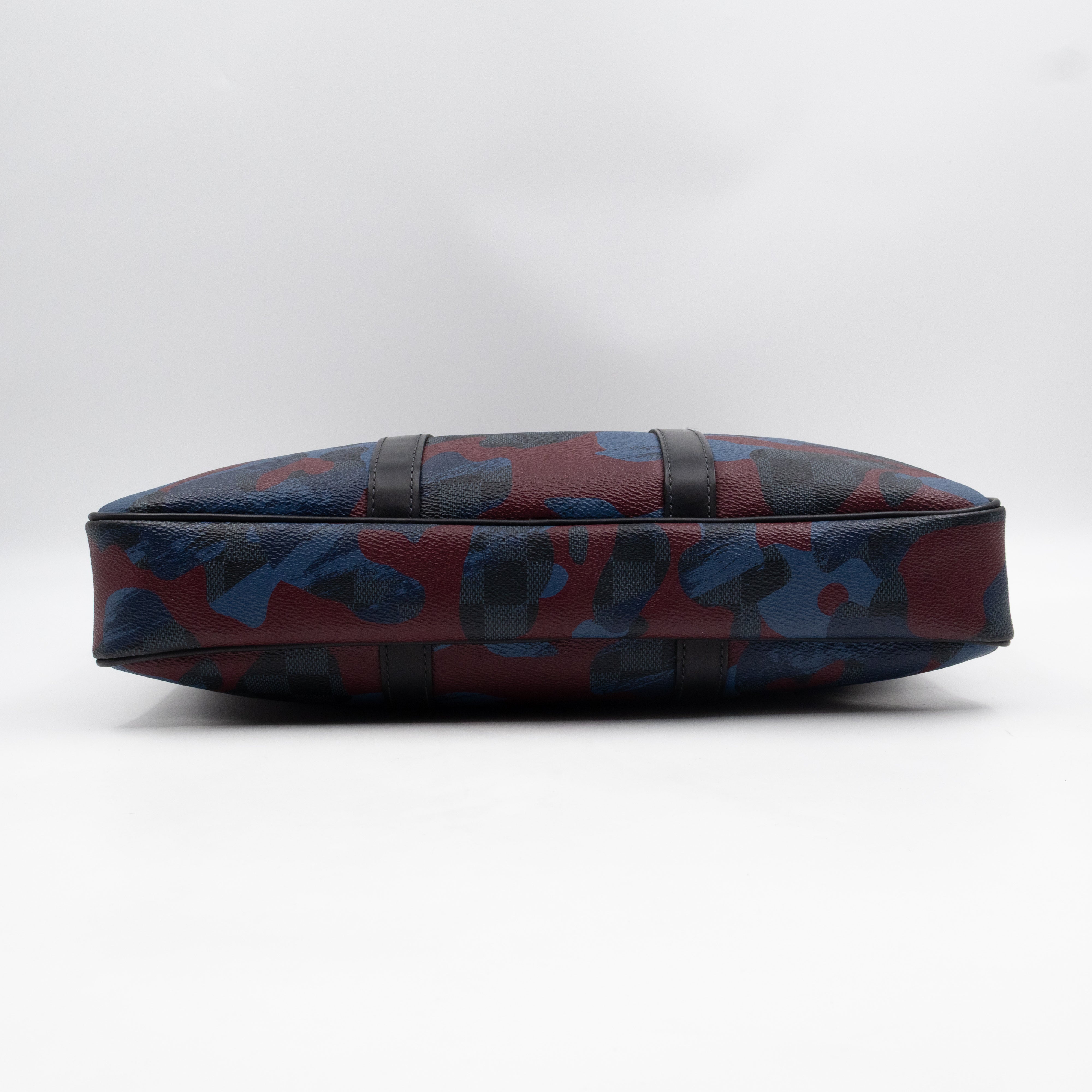 Porte Documents Voyage PM Briefcase Damier Cobalt Camouflage