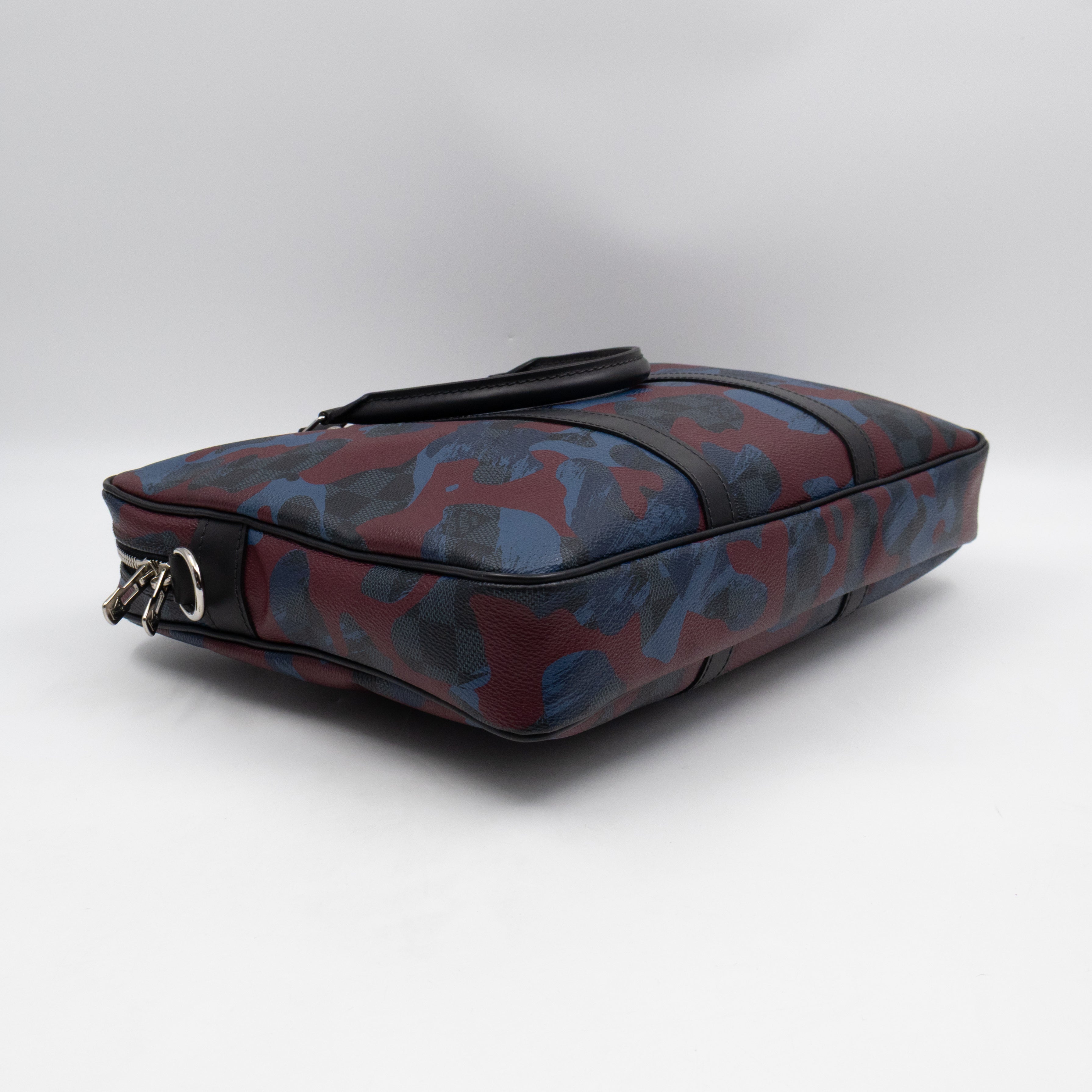 Porte Documents Voyage PM Briefcase Damier Cobalt Camouflage