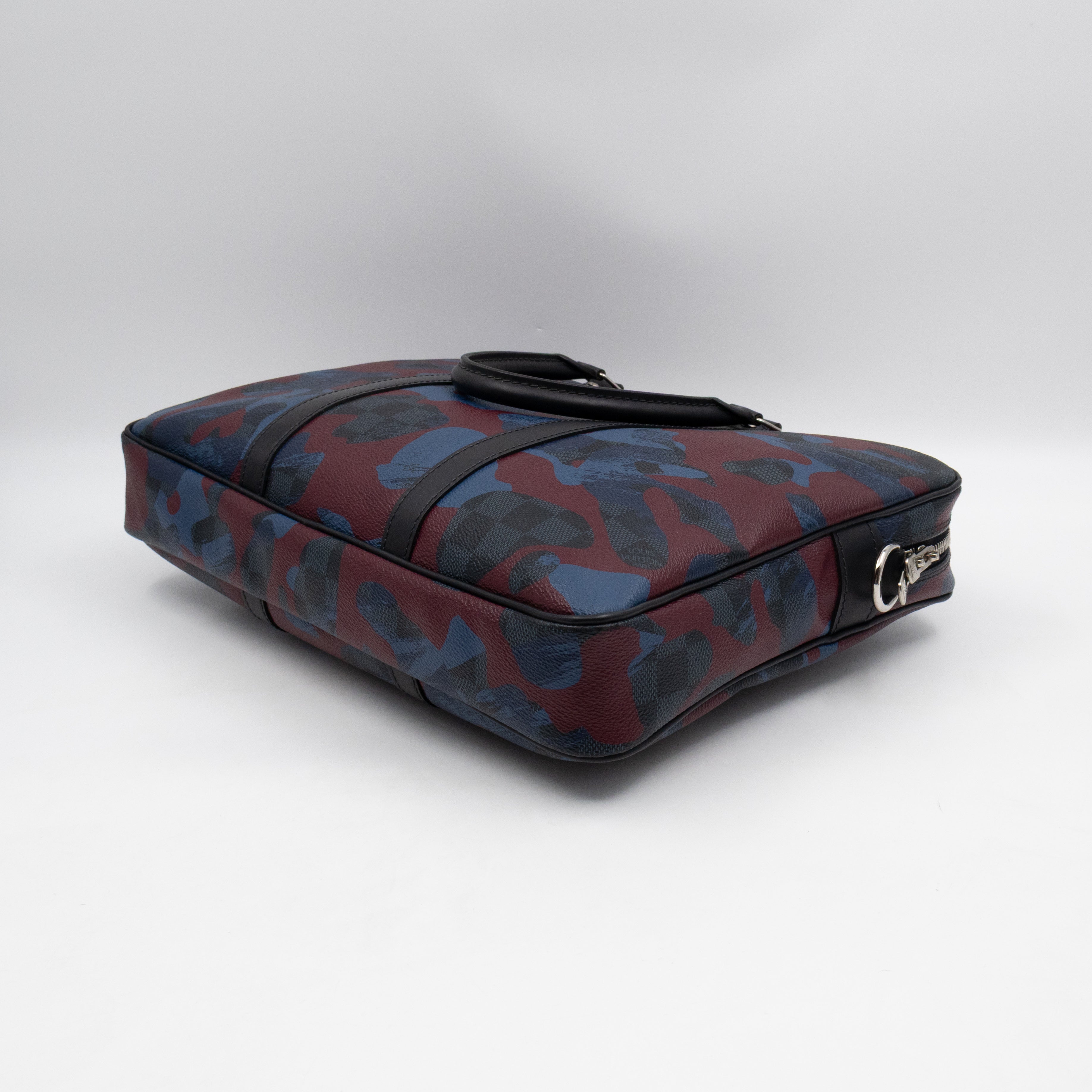 Porte Documents Voyage PM Briefcase Damier Cobalt Camouflage
