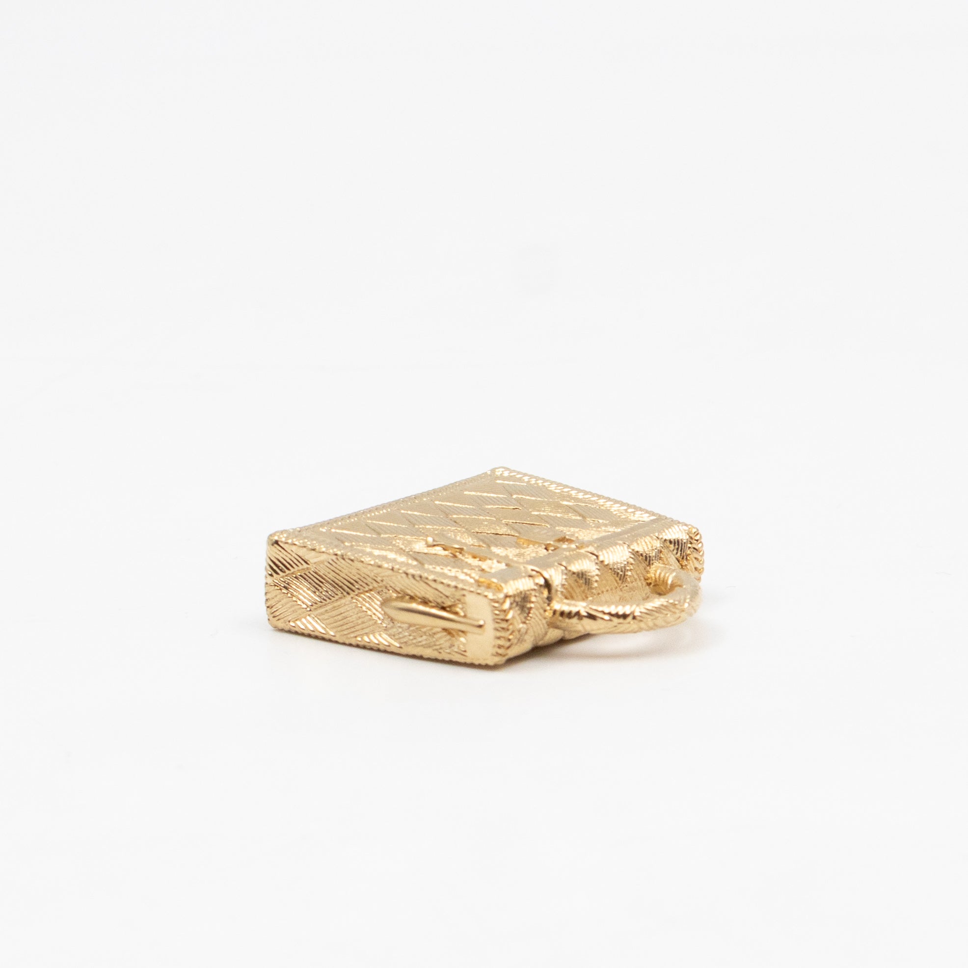 Curiosite Kelly Bag Charm Pendant Permabrass Plated Gold