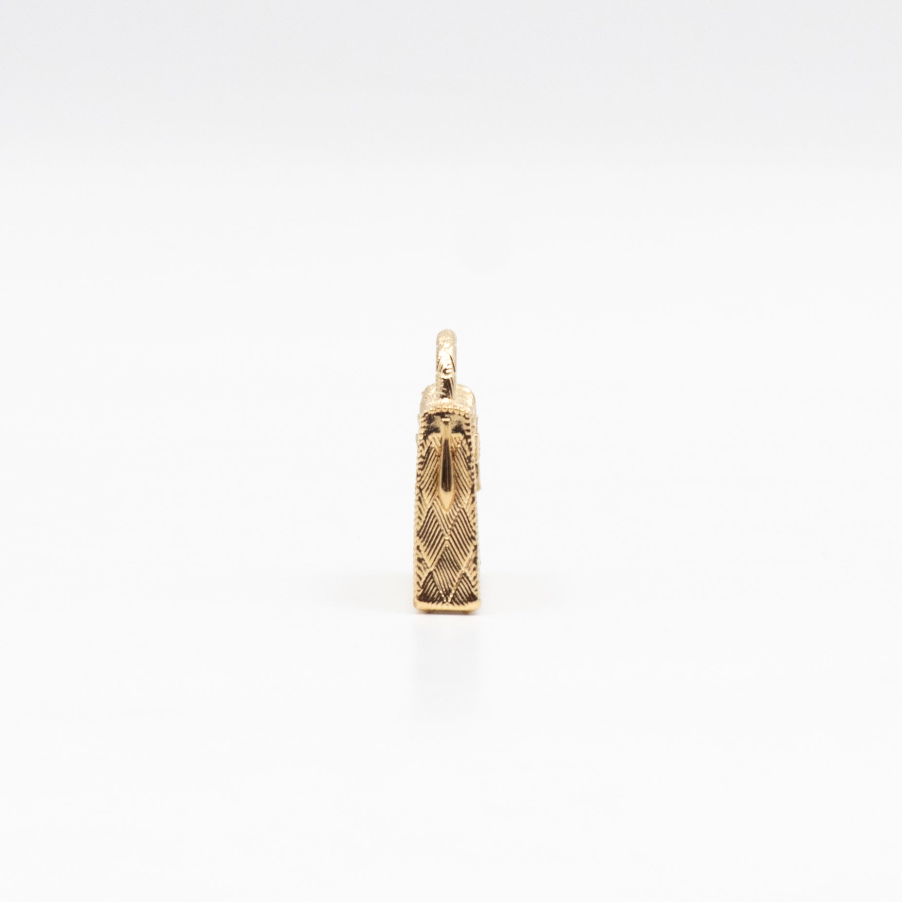 Curiosite Kelly Bag Charm Pendant Permabrass Plated Gold