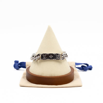 Monogram Chain Bracelet M Silver