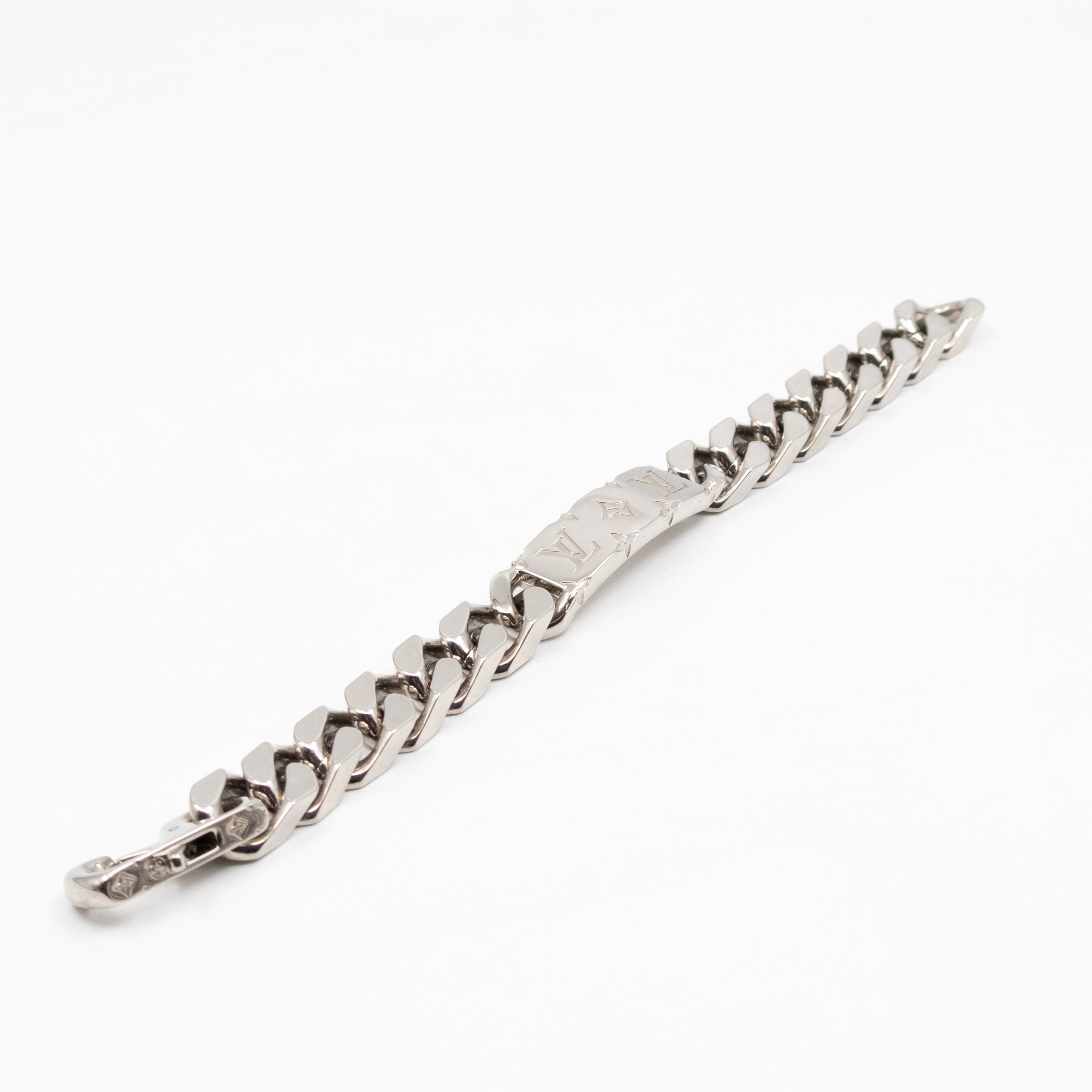 Monogram Chain Bracelet M Silver