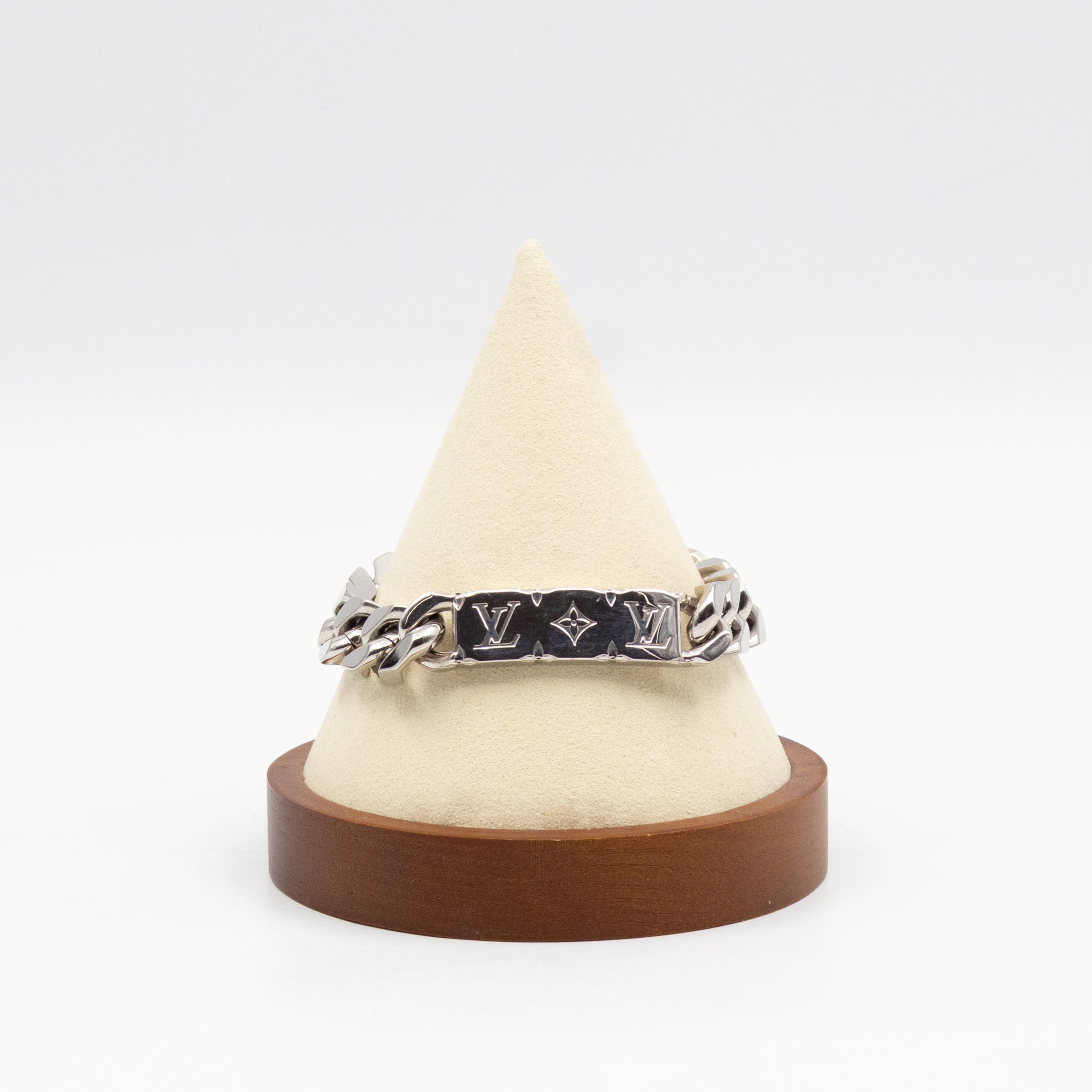 Monogram Chain Bracelet M Silver