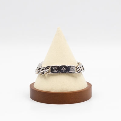 Monogram Chain Bracelet M Silver