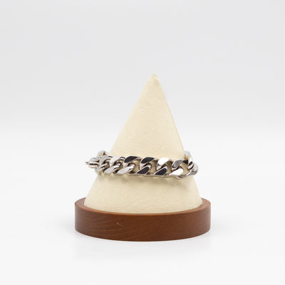 Monogram Chain Bracelet M Silver
