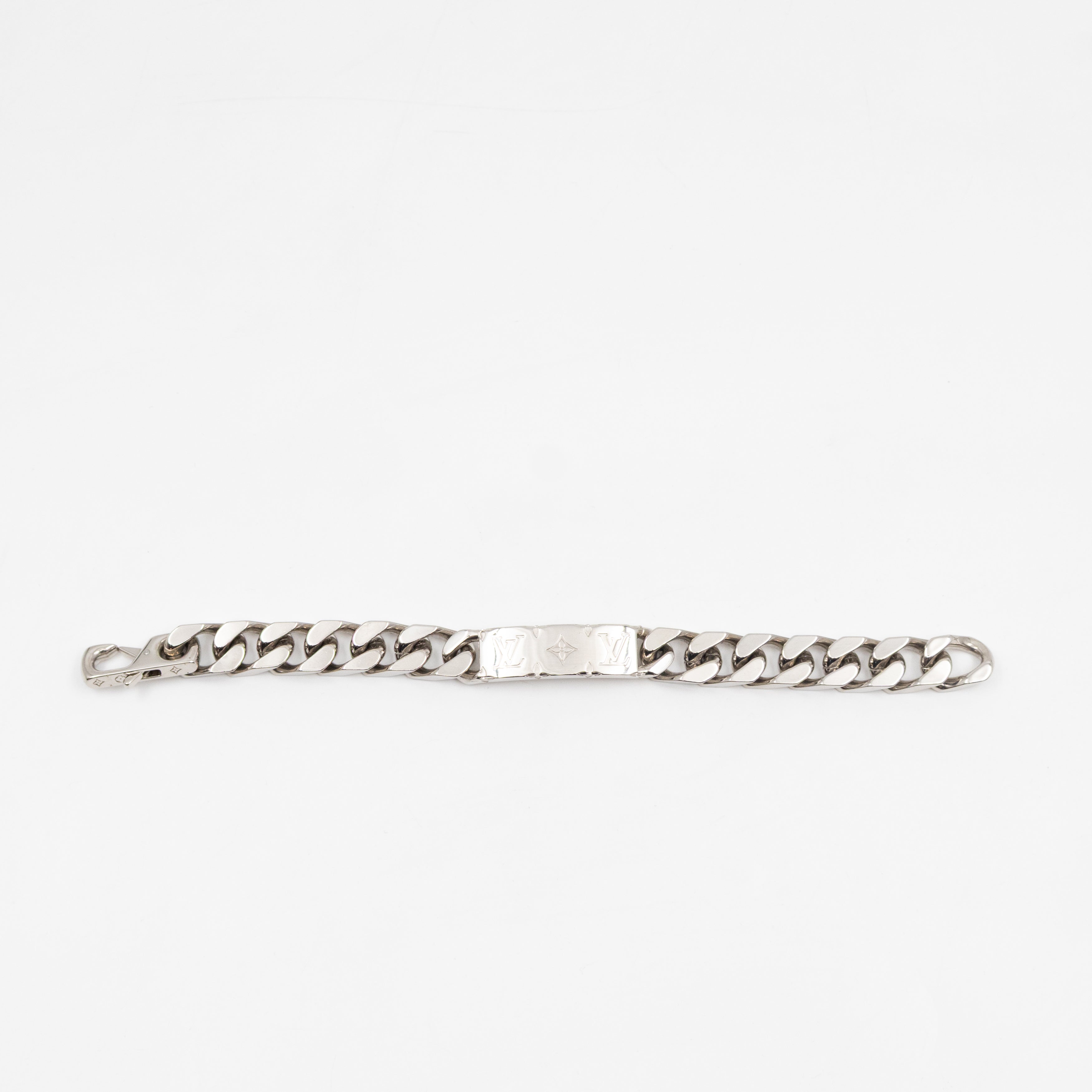 Monogram Chain Bracelet M Silver