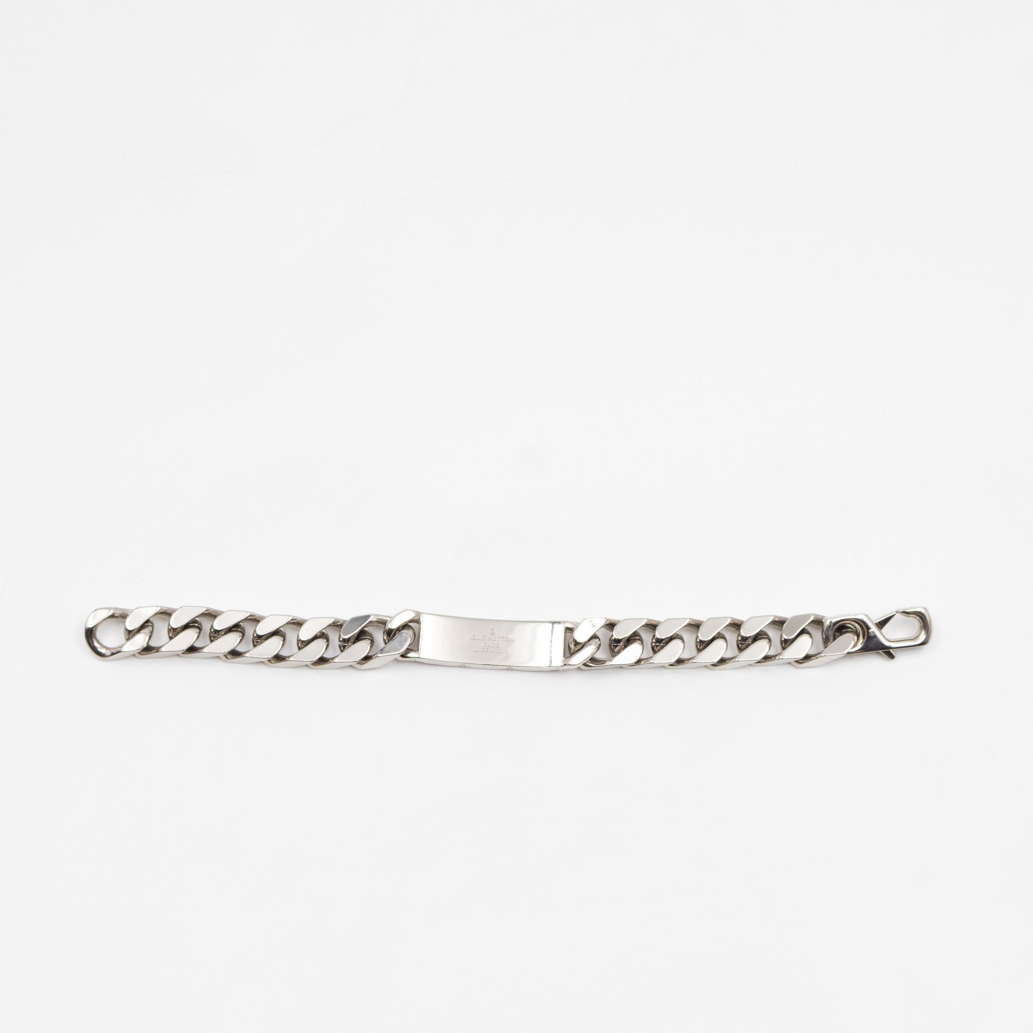 Monogram Chain Bracelet M Silver
