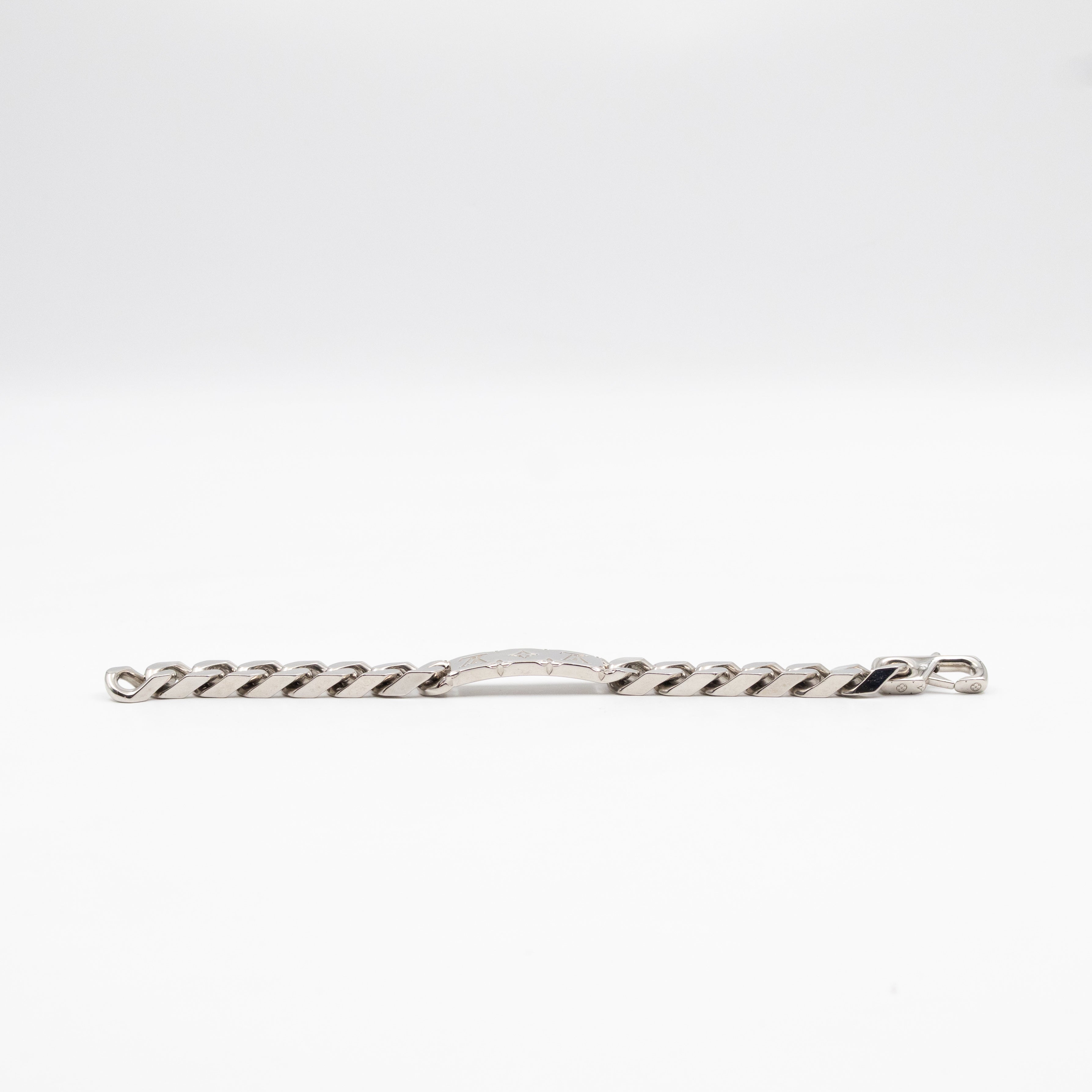 Monogram Chain Bracelet M Silver