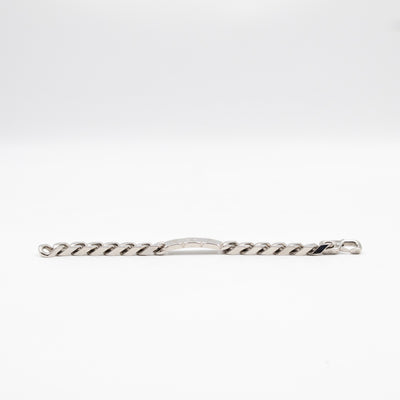Monogram Chain Bracelet M Silver