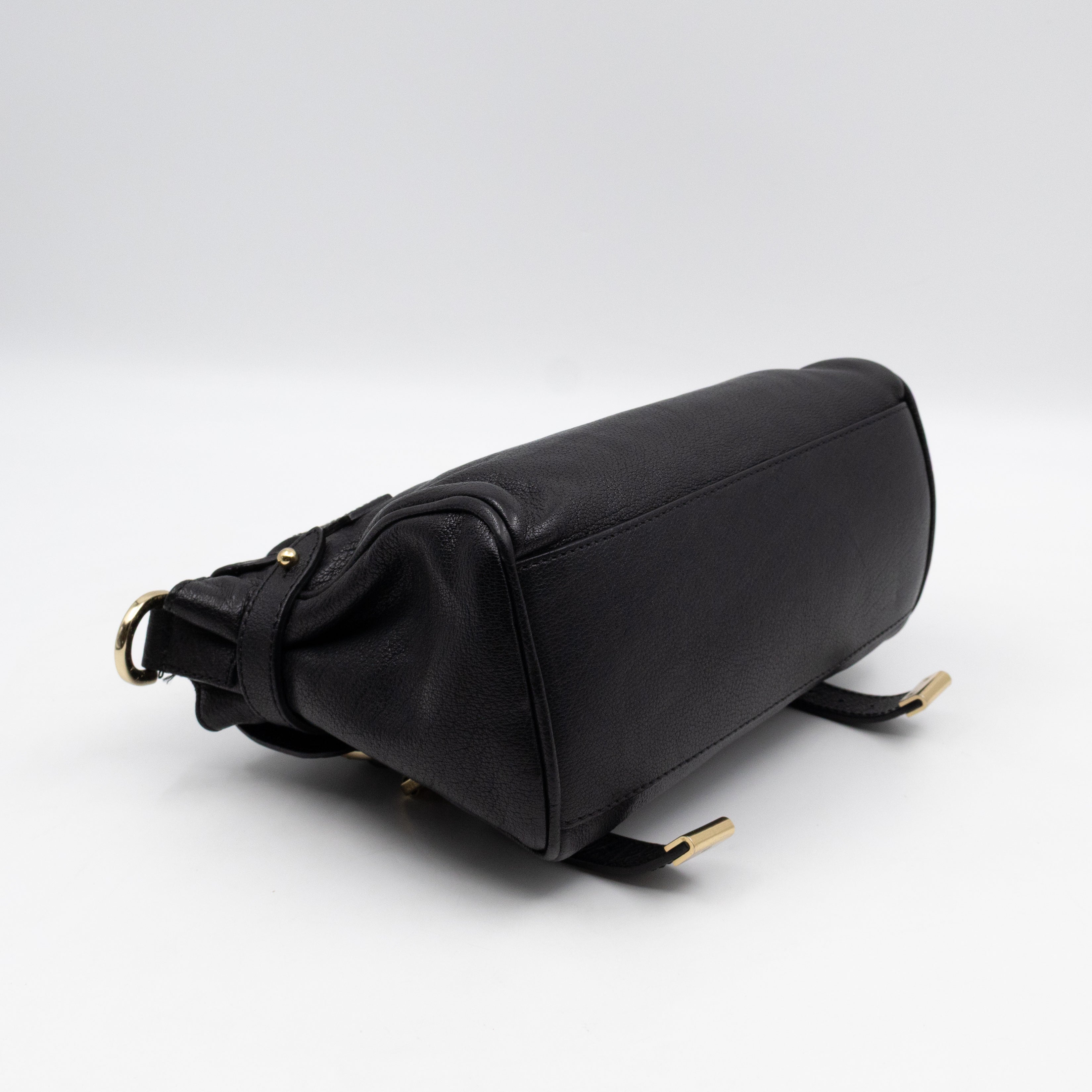Mini Alexa Black Goatskin Leather
