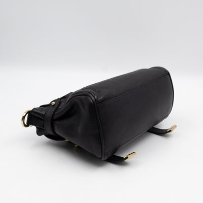 Mini Alexa Black Goatskin Leather