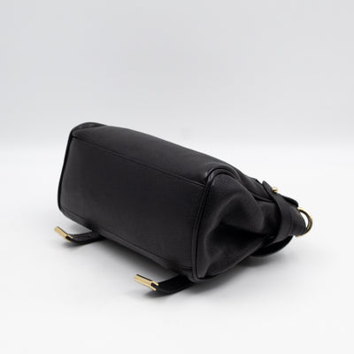 Mini Alexa Black Goatskin Leather