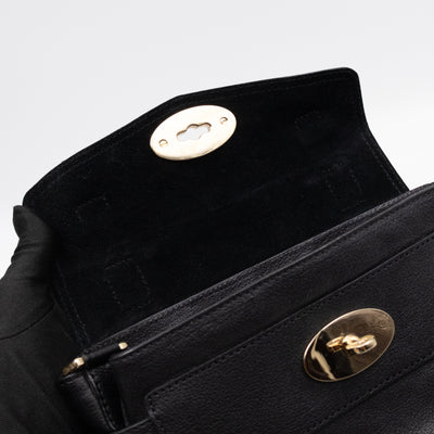 Mini Alexa Black Goatskin Leather