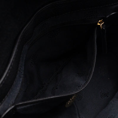 Mini Alexa Black Goatskin Leather