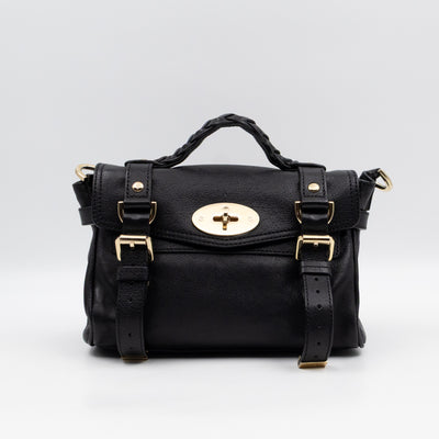 Mini Alexa Black Goatskin Leather