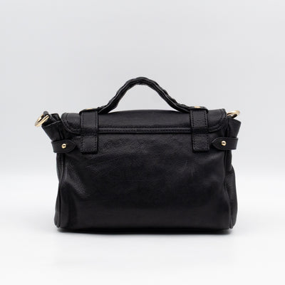 Mini Alexa Black Goatskin Leather
