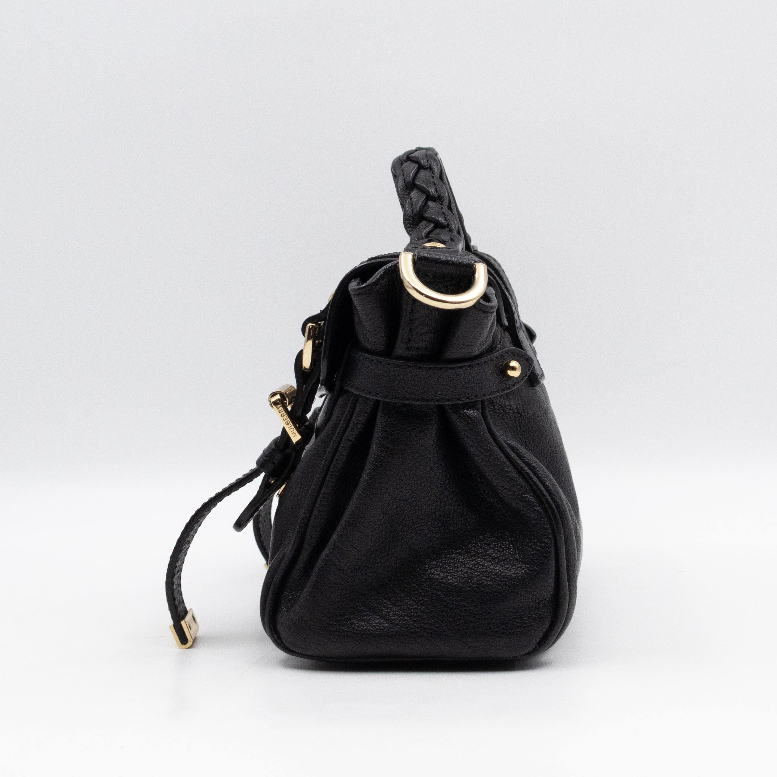 Mini Alexa Black Goatskin Leather