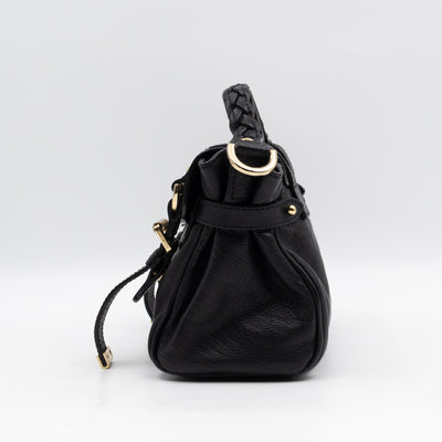 Mini Alexa Black Goatskin Leather