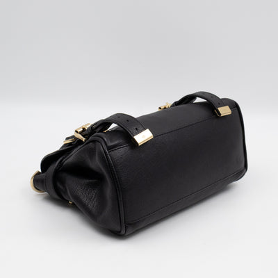 Mini Alexa Black Goatskin Leather
