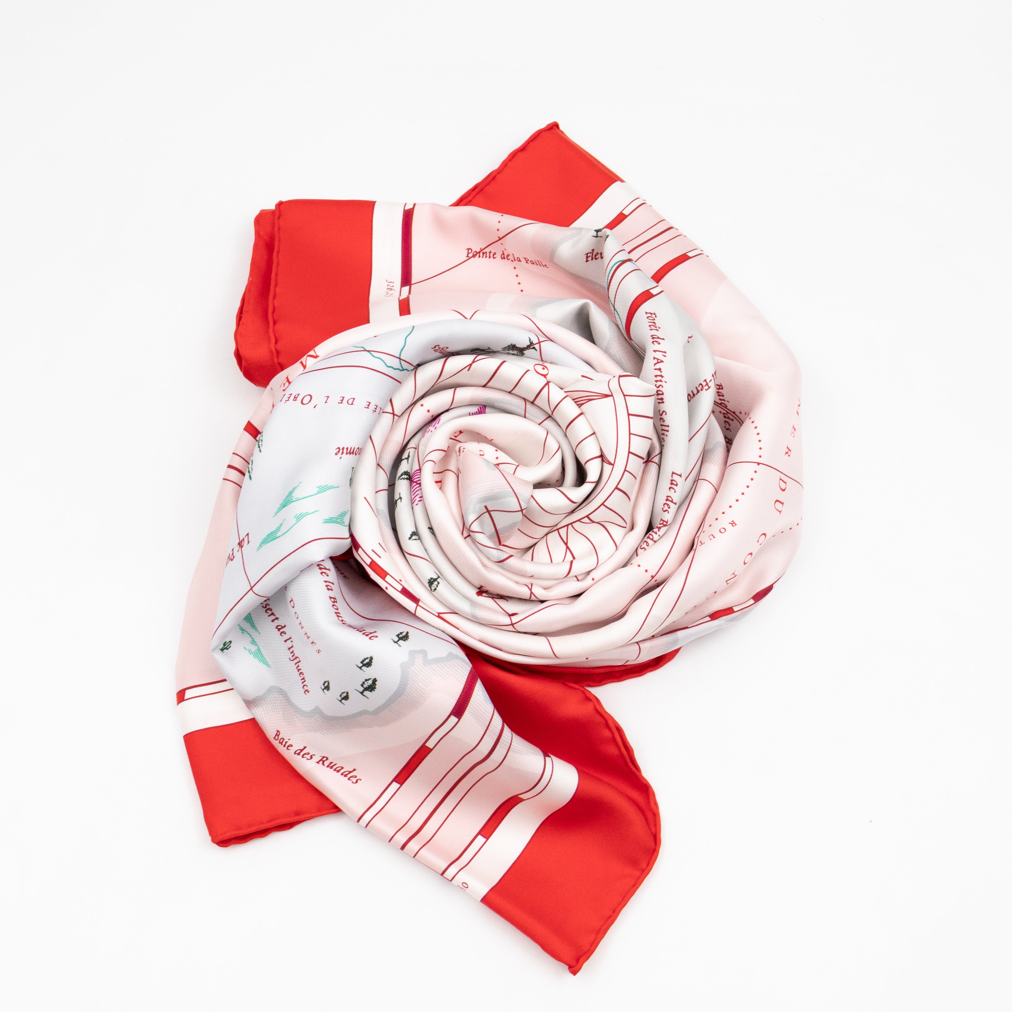Carre Geant Silk Scarf 140 Planisphere d'un Monde Equestre Rose