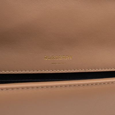 Small Lola Crossbody Bag Nude Quilted Leather