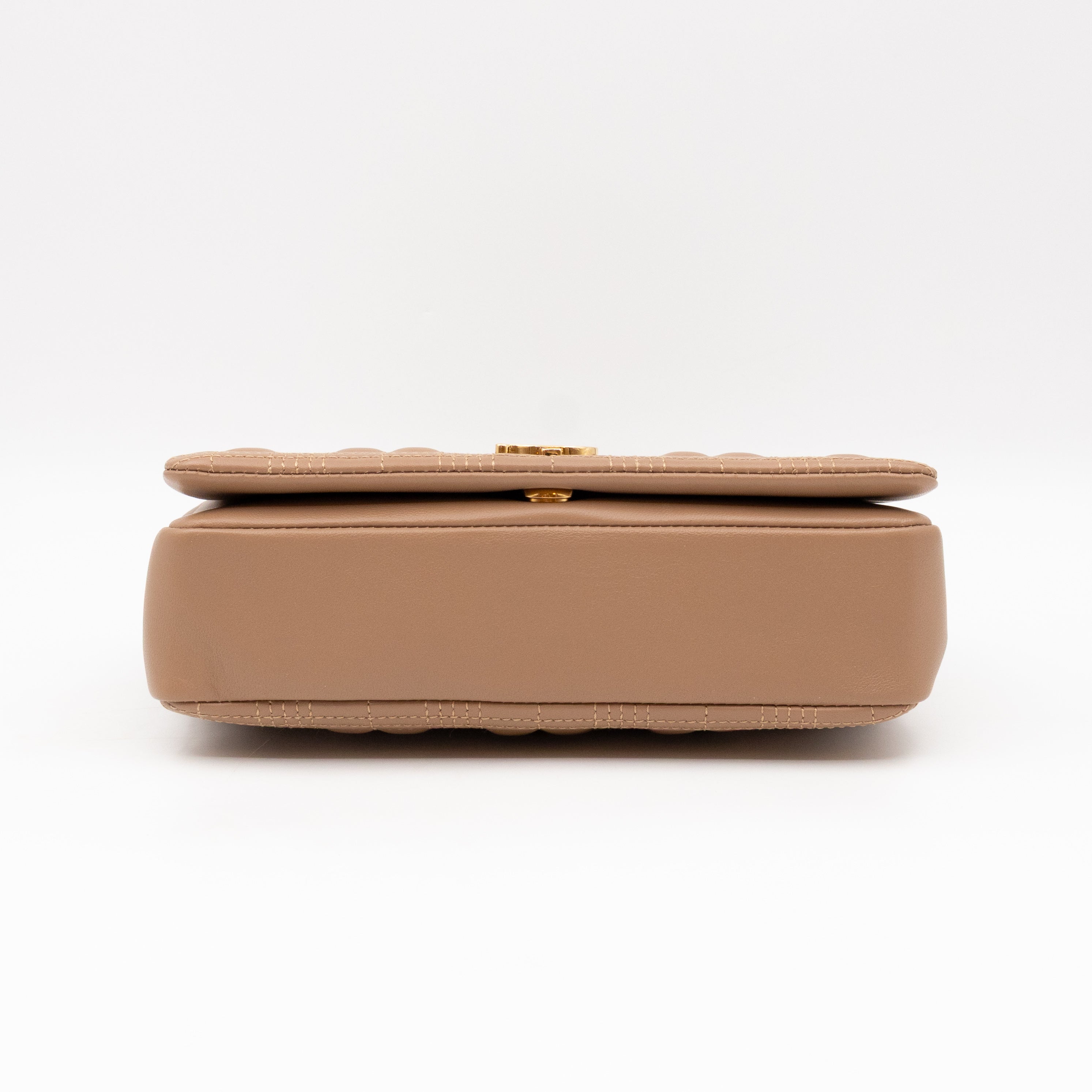 Small Lola Crossbody Bag Nude Quilted Leather