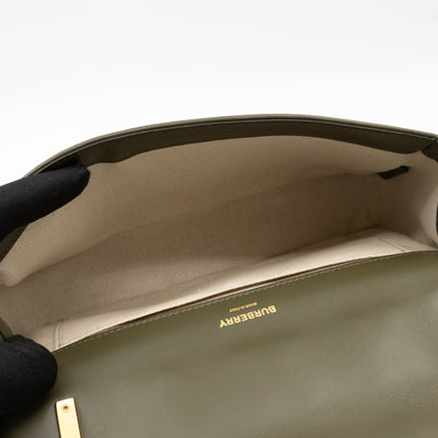 Small Lola Crossbody Bag Green Quilted Leather