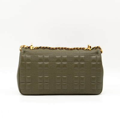 Small Lola Crossbody Bag Green Quilted Leather