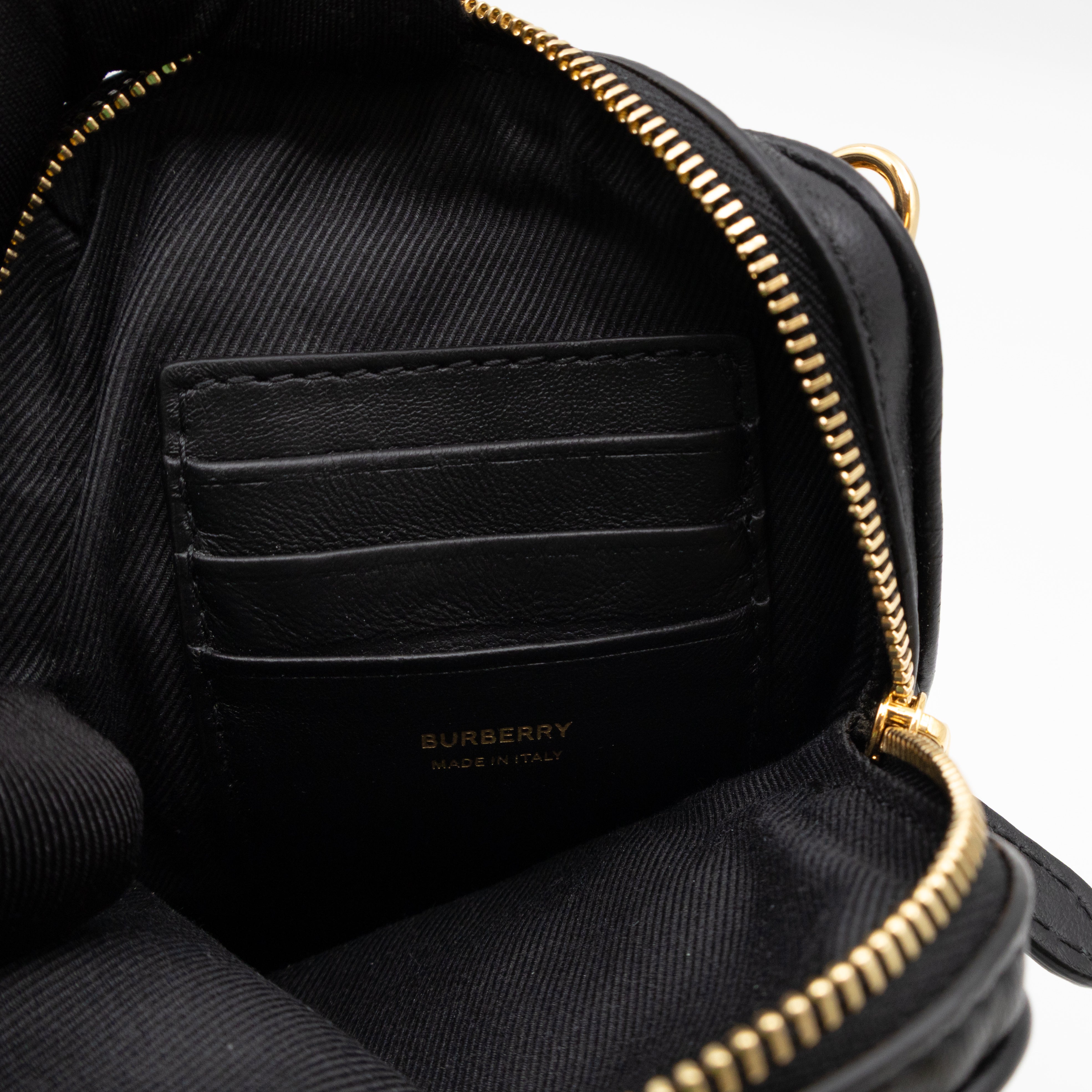 Mini Lola Vertical Crossbody Bag Black Quilted Leather
