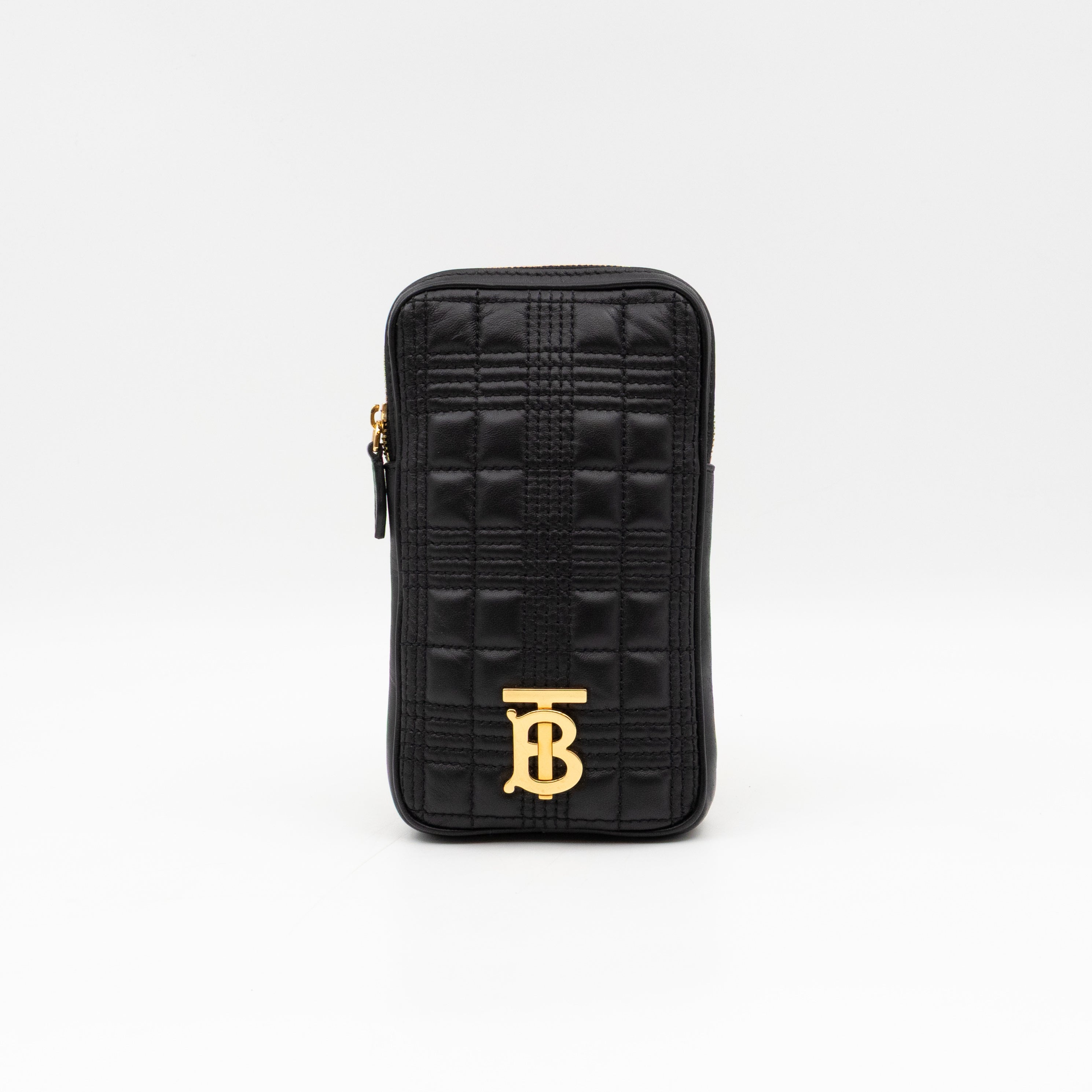 Mini Lola Vertical Crossbody Bag Black Quilted Leather
