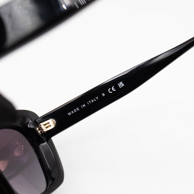 Cat Eye Sunglasses with Pearls Black