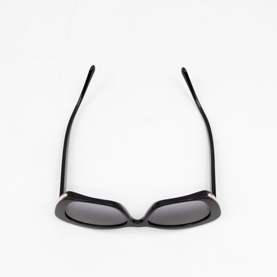 Cat Eye Sunglasses with Pearls Black