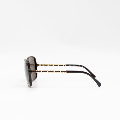 Square Sunglasses With Chanel Chain